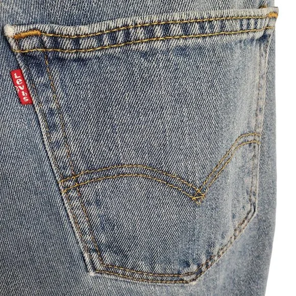 Levi's 550 Mens Size 42 x 30 Jeans Blue Denim Relaxed Tapered Leg #005504886